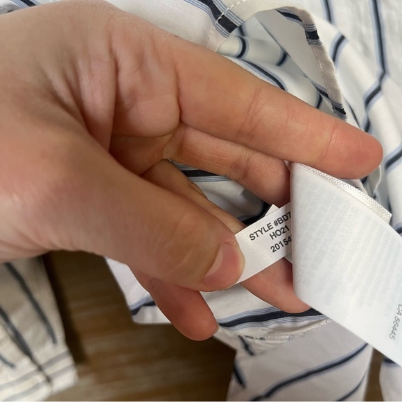 J. Crew NWT Relaxed Fit Washed Poplin Shirt Navy Stripe Summer Boho Womens 2 - Picture 6 of 8